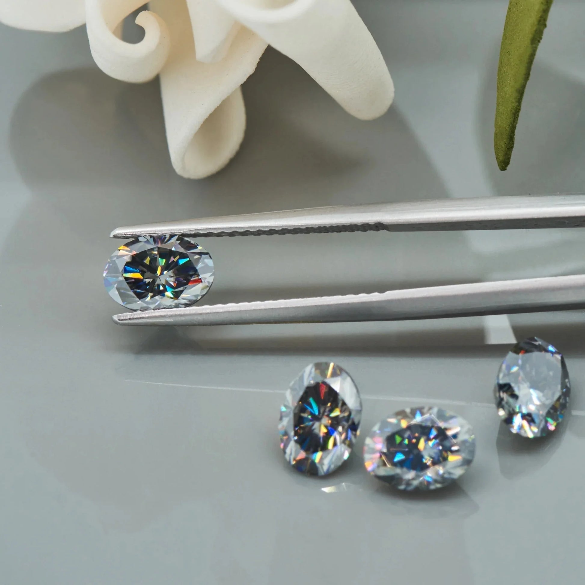 Grey Oval Cut Moissanites - Premium Jewelry from Dazzling Delights - Just $83.33! Shop now at Dazzling Delights