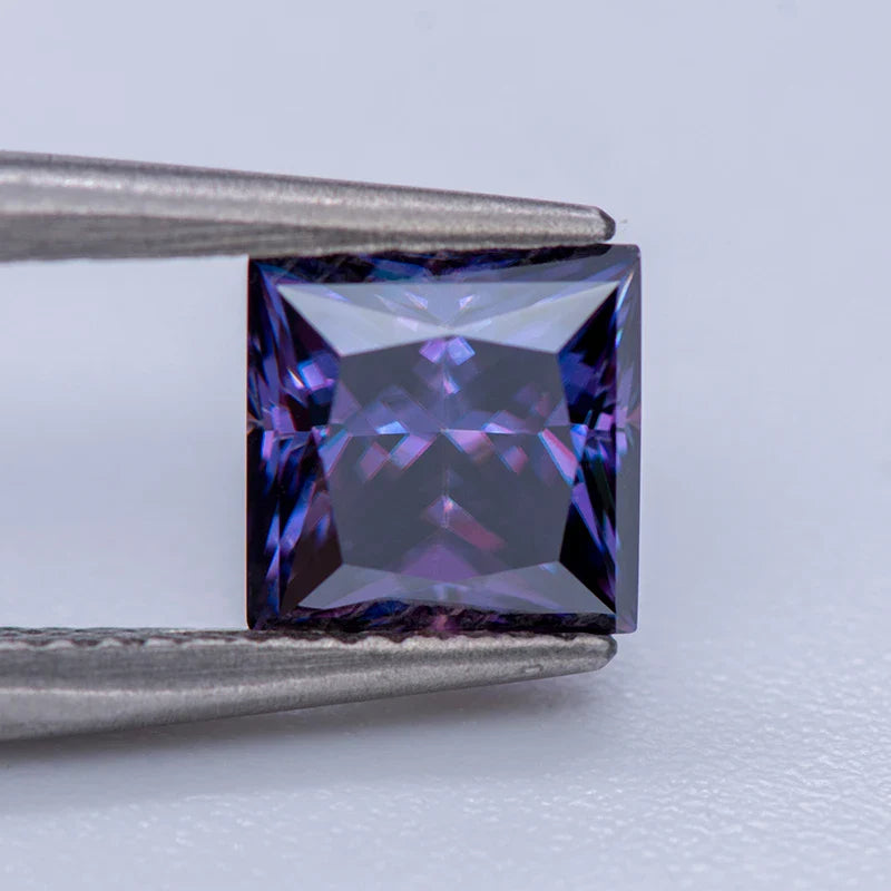 Imperial Purple Princess Cut Moissanites - Premium Jewelry from Dazzling Delights - Just $83.33! Shop now at Dazzling Delights