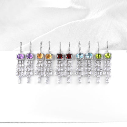 4.5 Carats Natural Gemstone Dangle Earrings - Your Choice of Gemstone - Premium Jewelry from Dazzling Delights - Just $89.96! Shop now at Dazzling Delights