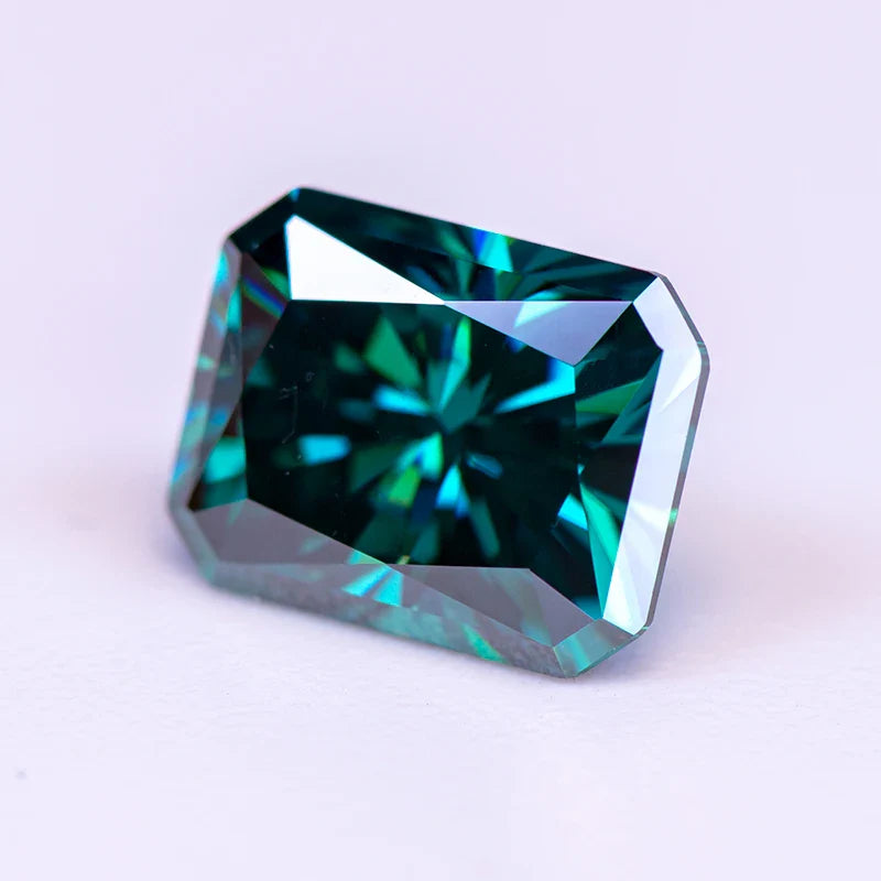 Emerald Green Radiant Cut Moissanites - Premium Jewelry from Dazzling Delights - Just $83.33! Shop now at Dazzling Delights