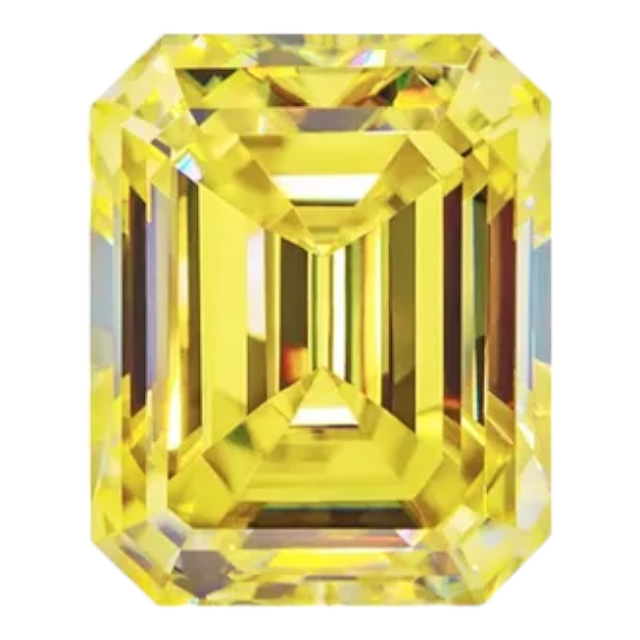 Vivid Canary Yellow Emerald Cut Moissanites - Premium Jewelry from Dazzling Delights - Just $83.33! Shop now at Dazzling Delights