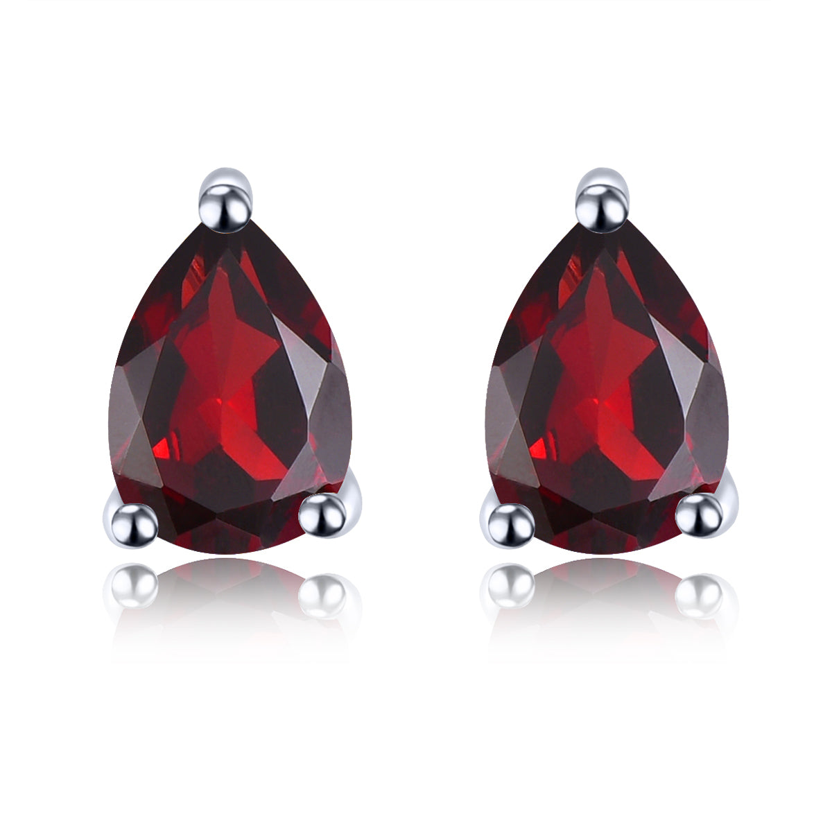 7x5mm Pear Cut Natural Gemstone Halo Stud Earrings - Your Choice of Gemstone - Premium Jewelry from Dazzling Delights - Just $61.95! Shop now at Dazzling Delights