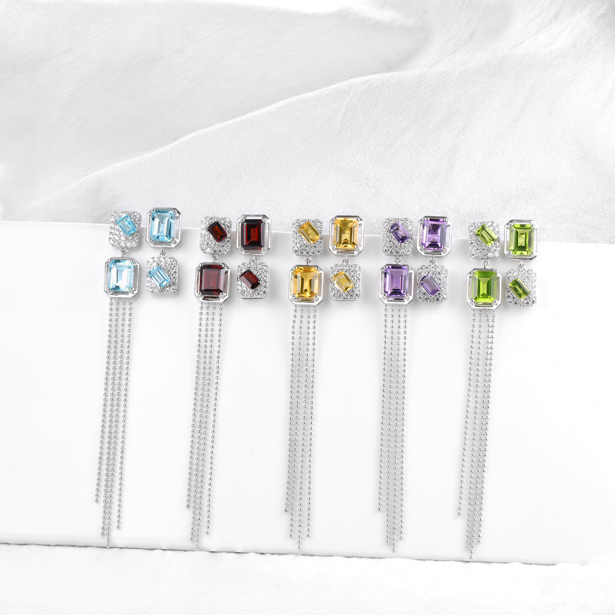 7.5 Carats Natural Gemstone Dangle Earrings - Your Choice of Gemstone - Premium Jewelry from Dazzling Delights - Just $103.46! Shop now at Dazzling Delights