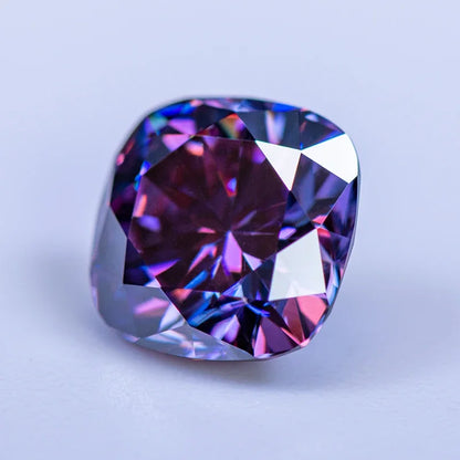 Imperial Purple Cushion Cut Moissanites - Premium Jewelry from Dazzling Delights - Just $83.33! Shop now at Dazzling Delights