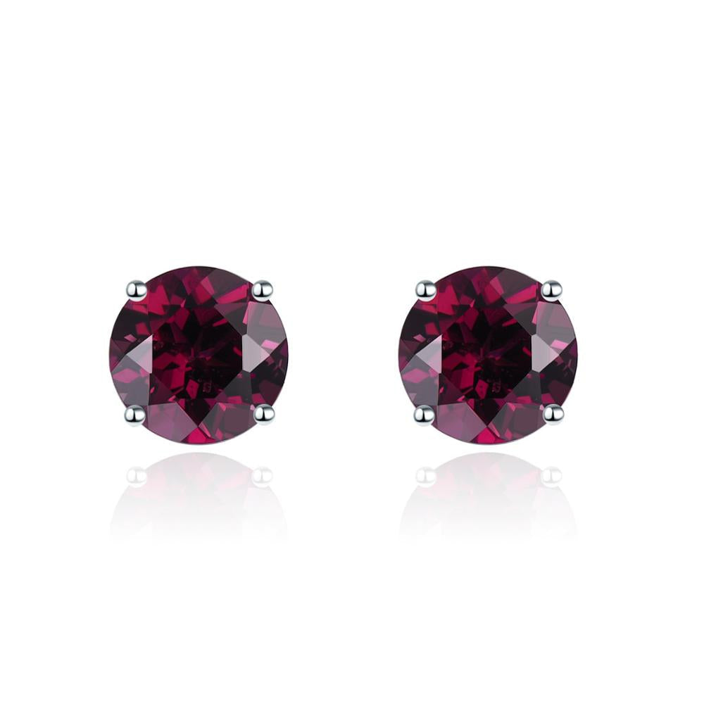 6mm Round Cut Natural Gemstone Stud Earrings - Your Choice of Gemstone - Premium Jewelry from Dazzling Delights - Just $56.21! Shop now at Dazzling Delights