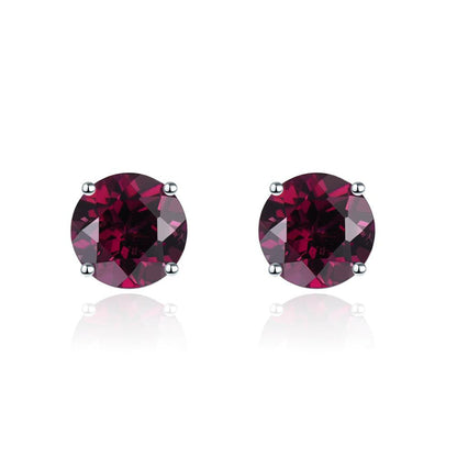 6mm Round Cut Natural Gemstone Stud Earrings - Your Choice of Gemstone - Premium Jewelry from Dazzling Delights - Just $56.21! Shop now at Dazzling Delights