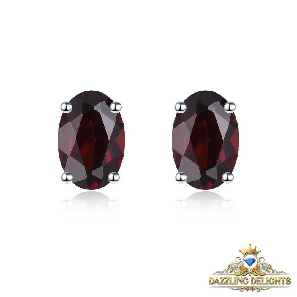 6x4mm Oval Cut Natural Gemstone Stud Earrings - Your Choice of Gemstone - Premium Jewelry from Dazzling Delights - Just $41.96! Shop now at Dazzling Delights