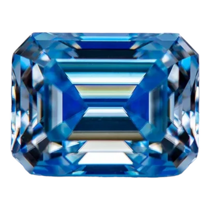 Sea Blue Emerald Cut Moissanites - Premium Jewelry from Dazzling Delights - Just $83.33! Shop now at Dazzling Delights