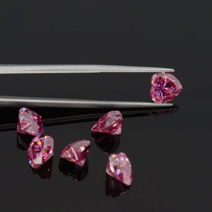 Vivid Pink Heart Cut Moissanites - Premium Jewelry from Dazzling Delights - Just $91.67! Shop now at Dazzling Delights