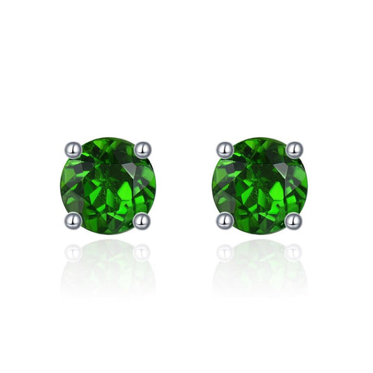 4mm Round Cut Natural Gemstone Stud Earrings - Your Choice of Gemstone - Premium Jewelry from Dazzling Delights - Just $47.96! Shop now at Dazzling Delights