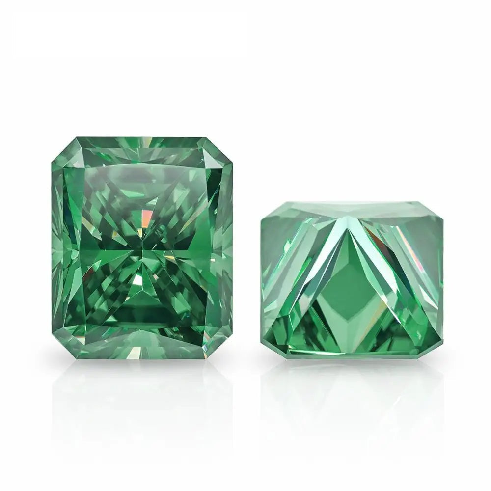 Green Radiant Cut Moissanites - Premium Jewelry from Dazzling Delights - Just $83.33! Shop now at Dazzling Delights