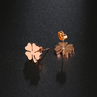 Titanium Four Leaf Clover Stud Earrings - Premium Jewelry from Dazzling Delights - Just $23.95! Shop now at Dazzling Delights