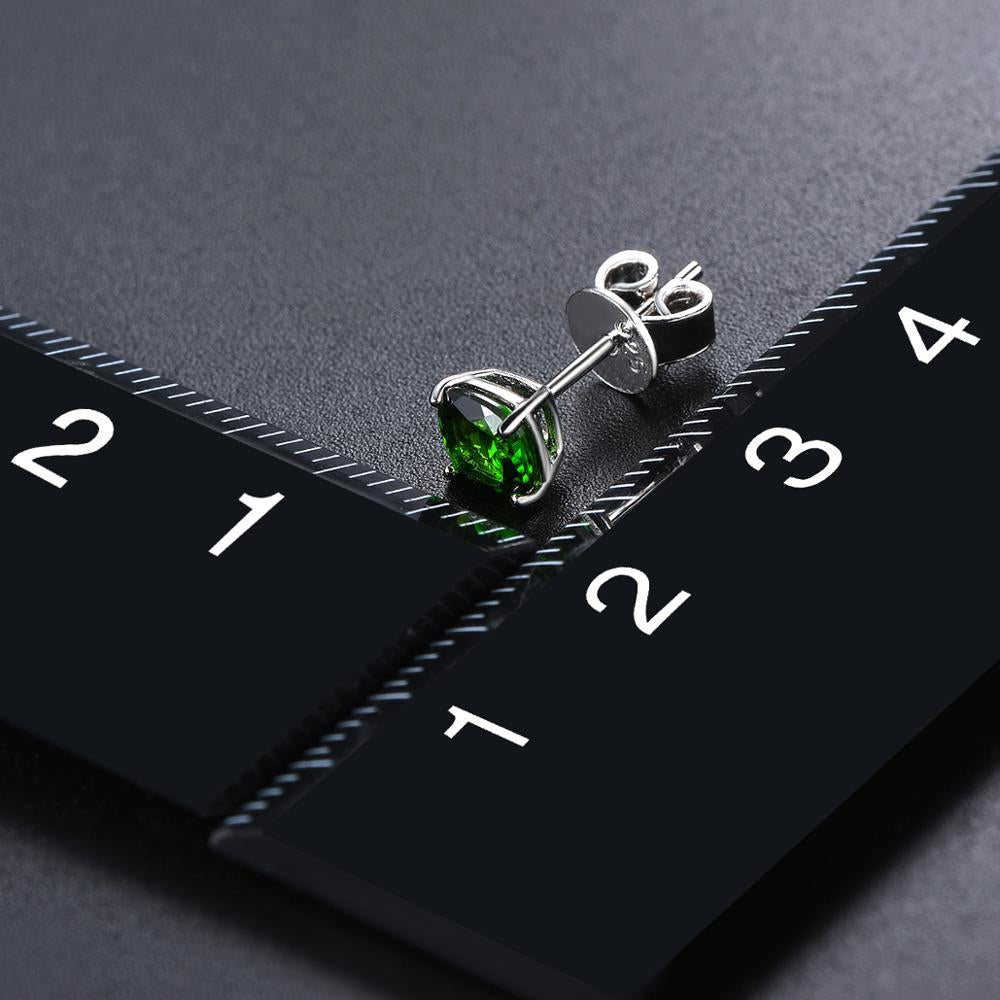 5x5mm Cushion Cut Natural Gemstone Stud Earrings - Your Choice of Gemstone - Premium Jewelry from Dazzling Delights - Just $50.96! Shop now at Dazzling Delights