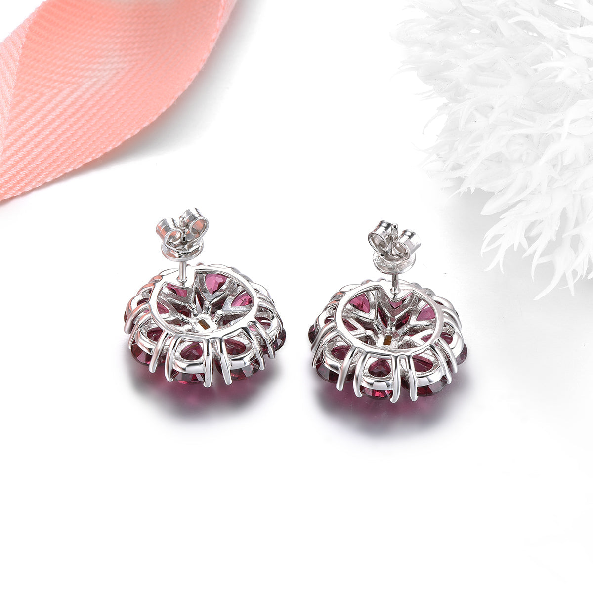 14 Carat Rhodolite Rose Garnet Earrings - Premium Jewelry from Dazzling Delights - Just $147.71! Shop now at Dazzling Delights