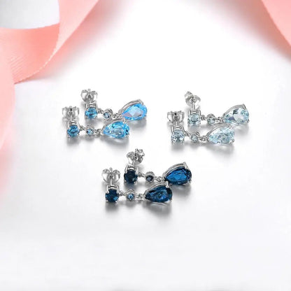 4 Carats Natural Topaz Dangle Earrings - Your Choice of Hue - Premium Jewelry from Dazzling Delights - Just $92.95! Shop now at Dazzling Delights