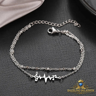 Titanium Musical Heartbeat Bracelet - Premium Jewelry from Dazzling Delights - Just $27.95! Shop now at Dazzling Delights