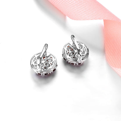 5.2 Carats Garnet Flower Earrings - Premium Jewelry from Dazzling Delights - Just $95.96! Shop now at Dazzling Delights