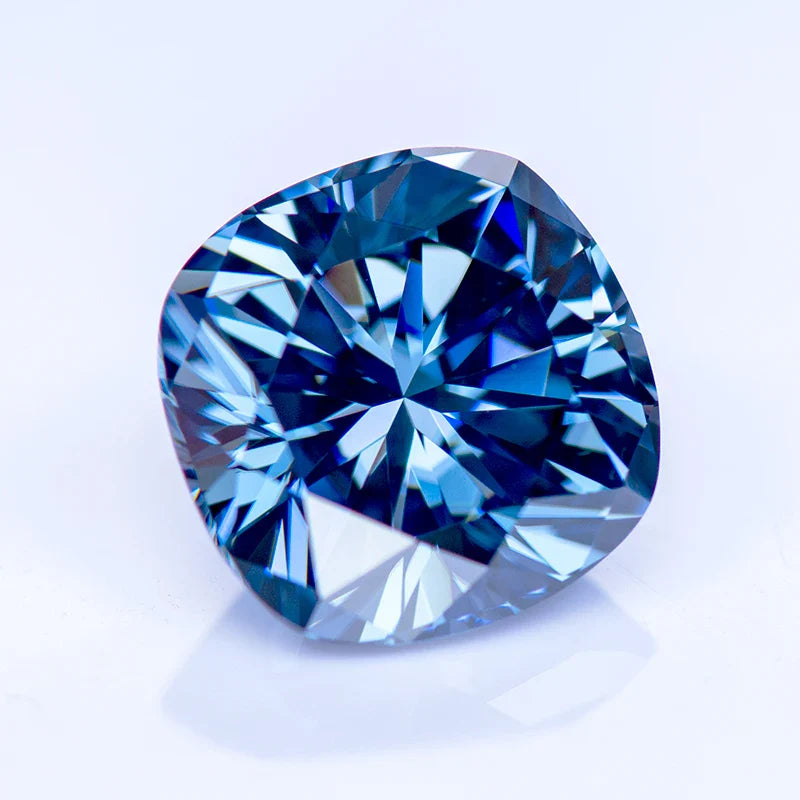 Royal Blue Cushion Cut Moissanites - Premium Jewelry from Dazzling Delights - Just $83.33! Shop now at Dazzling Delights