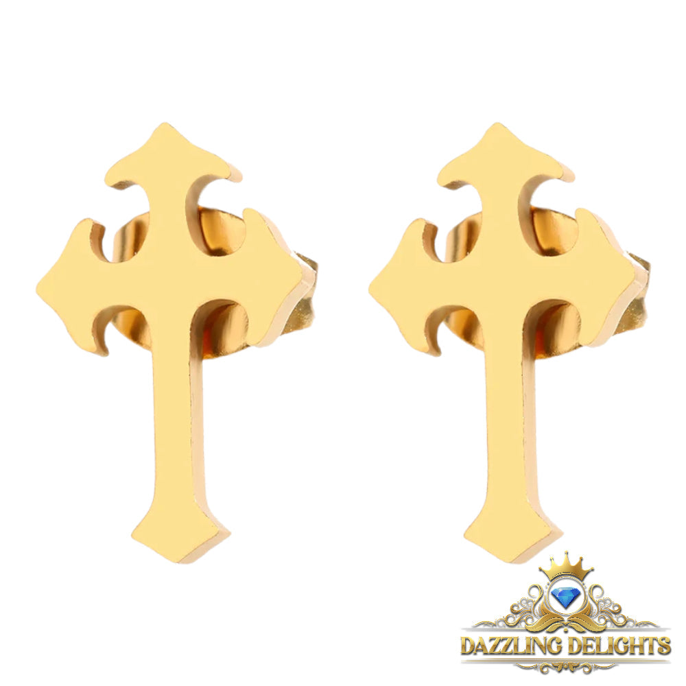 Titanium Cross Stud Earrings - Premium Jewelry from Dazzling Delights - Just $20.96! Shop now at Dazzling Delights