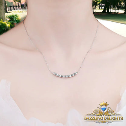 Moissanite Smile Pendant Necklace - Premium Jewelry from Dazzling Delights - Just $80.96! Shop now at Dazzling Delights