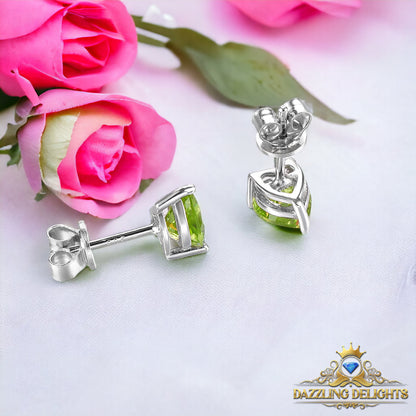 6x6mm Heart Cut Natural Gemstone Stud Earrings - Your Choice of Gemstone - Premium Jewelry from Dazzling Delights - Just $44.96! Shop now at Dazzling Delights