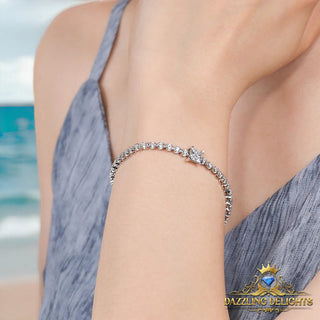 Princess Cut Moissanite Tennis Bracelet - Premium Jewelry from Dazzling Delights - Just $149.95! Shop now at Dazzling Delights