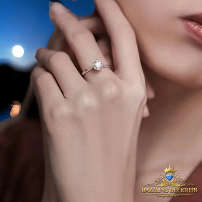 Classic 6 Prong Tiffany Style Solitaire Moissanite Engagement Ring - Premium Jewelry from Dazzling Delights - Just $64.46! Shop now at Dazzling Delights