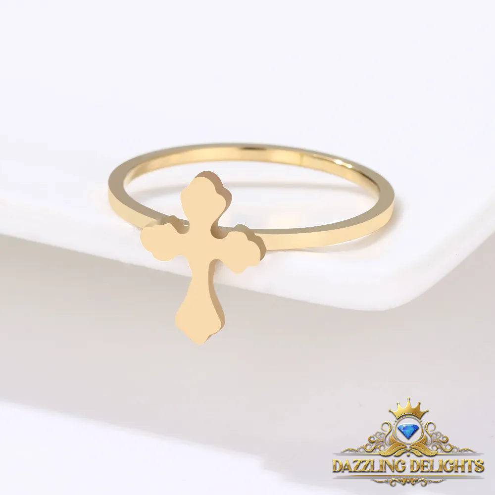 Titanium Cross Ring - Premium Jewelry from Dazzling Delights - Just $22.46! Shop now at Dazzling Delights