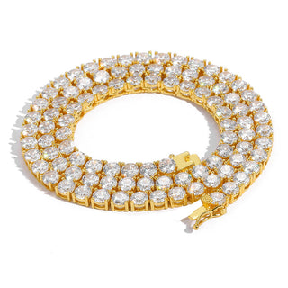 Round Brilliant Cut Moissanite Tennis Necklaces - Premium Jewelry from Dazzling Delights - Just $225! Shop now at Dazzling Delights