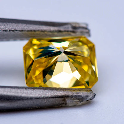 Sun Yellow Radiant Cut Moissanites - Premium Jewelry from Dazzling Delights - Just $83.33! Shop now at Dazzling Delights