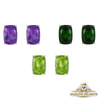 7x5mm Antique Cut Natural Gemstone Stud Earrings - Your Choice of Gemstone - Premium Jewelry from Dazzling Delights - Just $33.75! Shop now at Dazzling Delights