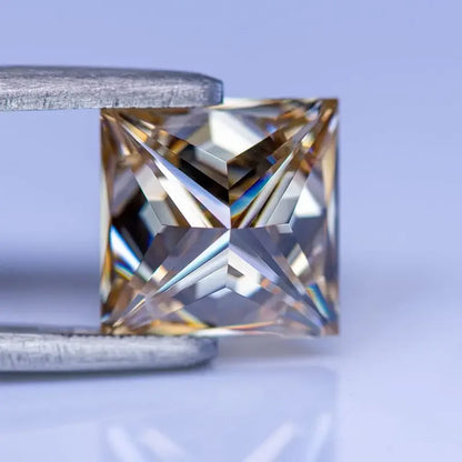 Champagne Princess Cut Moissanites - Premium Jewelry from Dazzling Delights - Just $83.33! Shop now at Dazzling Delights