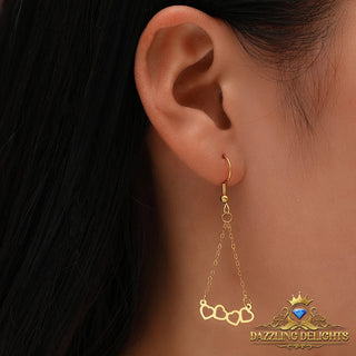 Titanium Four Hearts Dangle Earrings - Premium Jewelry from Dazzling Delights - Just $28.95! Shop now at Dazzling Delights