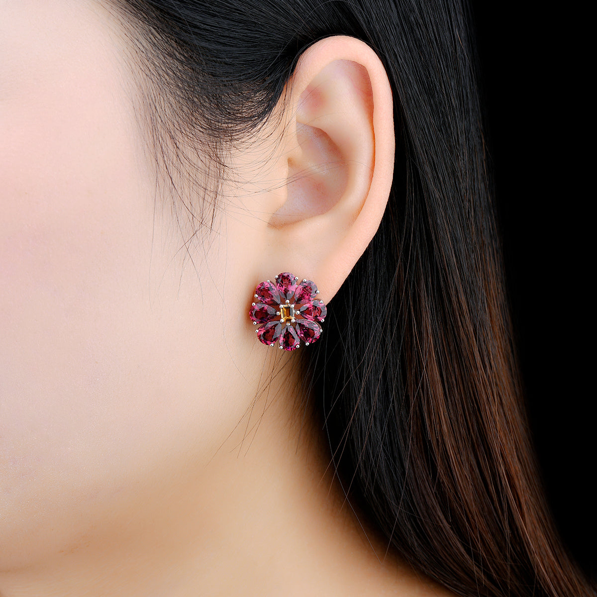 14 Carat Rhodolite Rose Garnet Earrings - Premium Jewelry from Dazzling Delights - Just $147.71! Shop now at Dazzling Delights