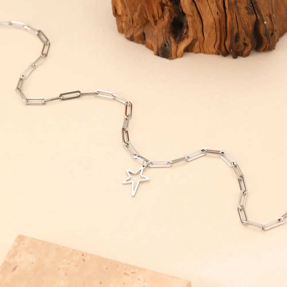 Titanium Irregular Star Pendant Necklace - Premium Jewelry from Dazzling Delights - Just $18.71! Shop now at Dazzling Delights