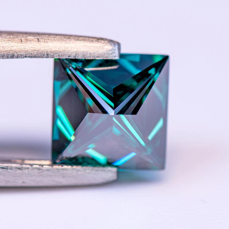 Emerald Green Princess Cut Moissanites - Premium Jewelry from Dazzling Delights - Just $83.33! Shop now at Dazzling Delights