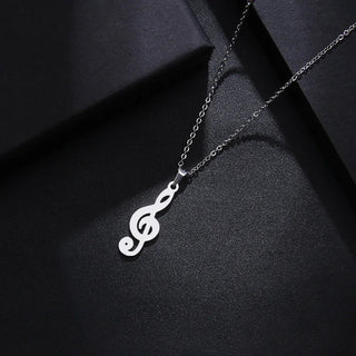 Titanium Music Note Pendant Necklace - Premium Jewelry from Dazzling Delights - Just $13.12! Shop now at Dazzling Delights