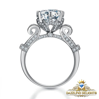 Ornate Royal Protea Moissanite Ring - Premium Jewelry from Dazzling Delights - Just $91.50! Shop now at Dazzling Delights