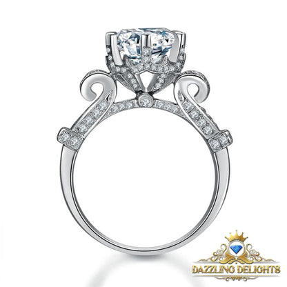 Ornate Royal Protea Moissanite Ring - Premium Jewelry from Dazzling Delights - Just $149.95! Shop now at Dazzling Delights