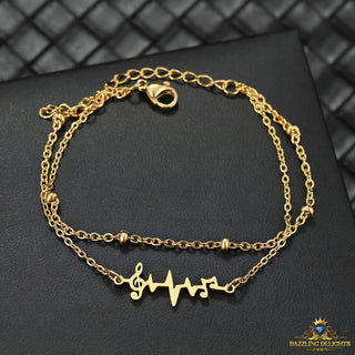 Titanium Musical Heartbeat Bracelet - Premium Jewelry from Dazzling Delights - Just $16.12! Shop now at Dazzling Delights