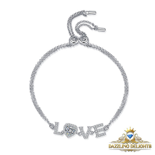 Moissanite LOVE Bracelet - Premium Jewelry from Dazzling Delights - Just $112.46! Shop now at Dazzling Delights