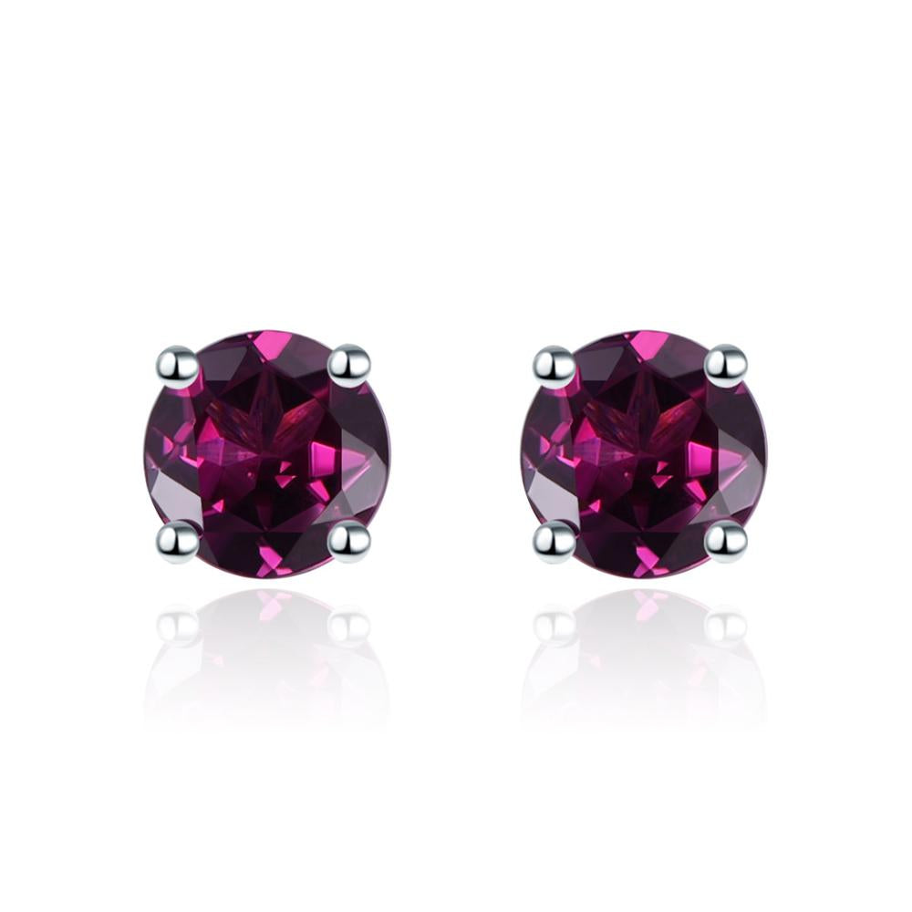 4mm Round Cut Natural Gemstone Stud Earrings - Your Choice of Gemstone - Premium Jewelry from Dazzling Delights - Just $47.96! Shop now at Dazzling Delights