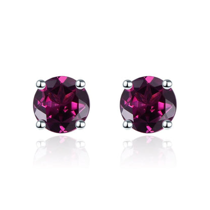 4mm Round Cut Natural Gemstone Stud Earrings - Your Choice of Gemstone - Premium Jewelry from Dazzling Delights - Just $47.96! Shop now at Dazzling Delights