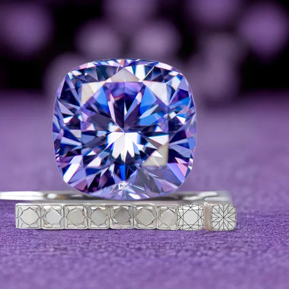 Lavender Purple Cushion Cut Moissanites - Premium Jewelry from Dazzling Delights - Just $83.33! Shop now at Dazzling Delights