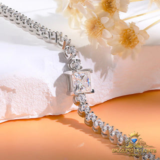 Princess Cut Moissanite Tennis Bracelet - Premium Jewelry from Dazzling Delights - Just $149.95! Shop now at Dazzling Delights