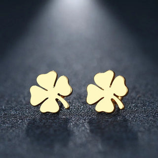 Titanium Four Leaf Clover Stud Earrings - Premium Jewelry from Dazzling Delights - Just $23.95! Shop now at Dazzling Delights