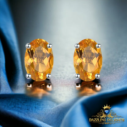 6x4mm Oval Cut Natural Gemstone Stud Earrings - Your Choice of Gemstone - Premium Jewelry from Dazzling Delights - Just $41.96! Shop now at Dazzling Delights