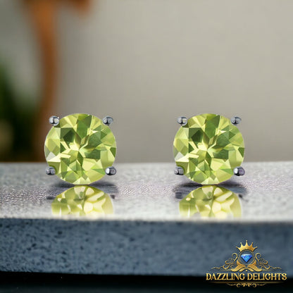 5mm Round Cut Natural Gemstone Stud Earrings - Your Choice of Gemstone - Premium Jewelry from Dazzling Delights - Just $41.96! Shop now at Dazzling Delights