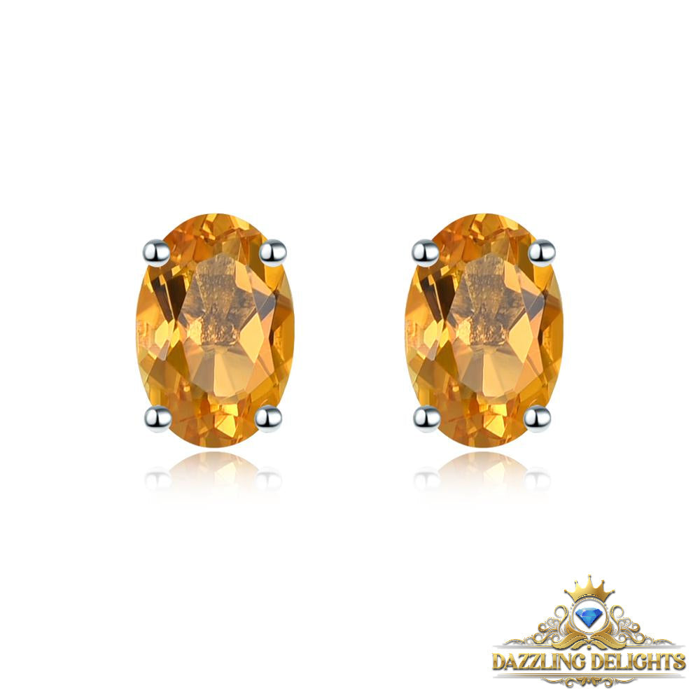 6x4mm Oval Cut Natural Gemstone Stud Earrings - Your Choice of Gemstone - Premium Jewelry from Dazzling Delights - Just $41.96! Shop now at Dazzling Delights