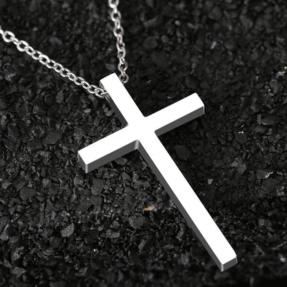 Titanium Cross Pendant Necklace - Premium Jewelry from Dazzling Delights - Just $18.71! Shop now at Dazzling Delights